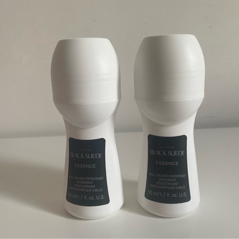 Avon Black Suede Essence Roll-On Deodorant -Lot of 2